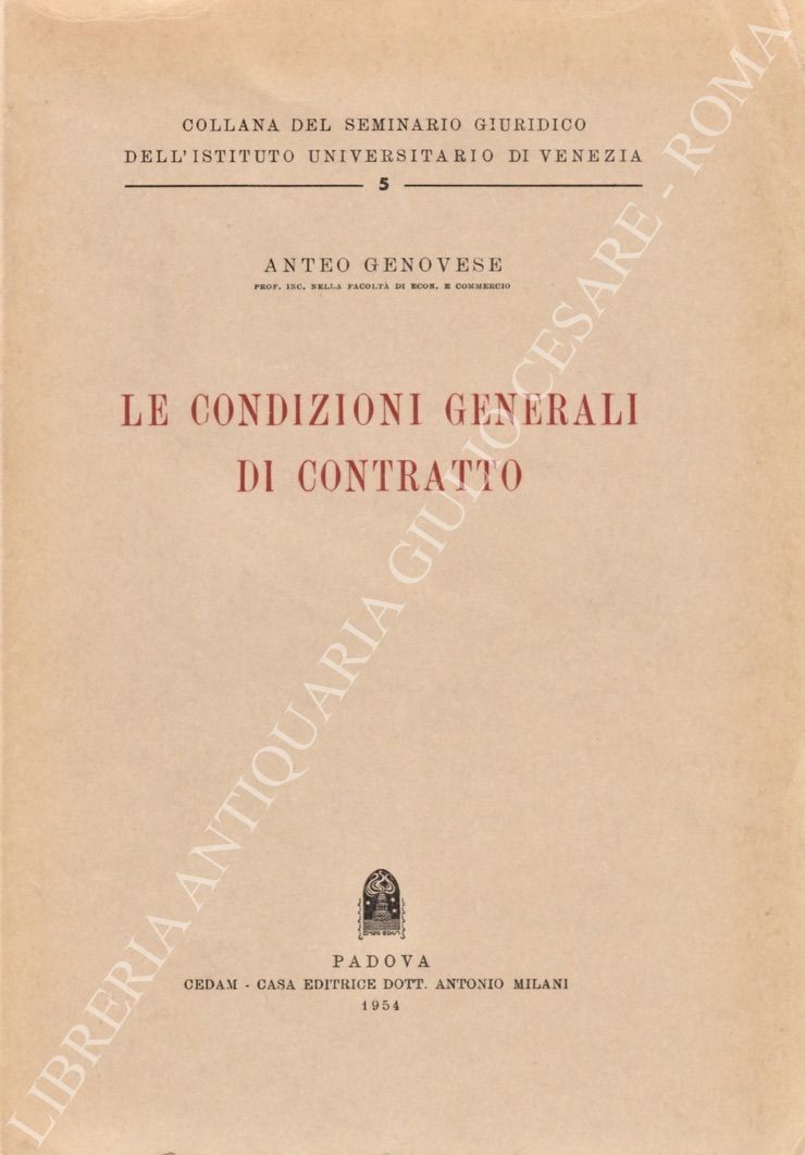 Le condizioni generali di contratto
