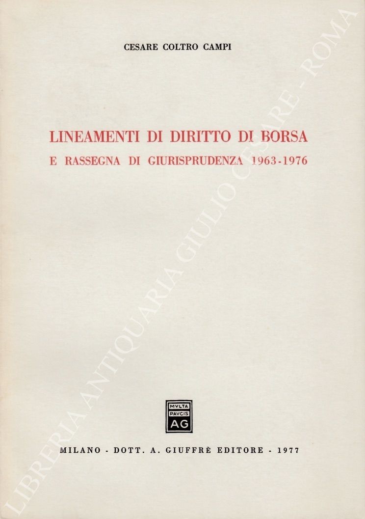 Lineamenti di diritto di borsa