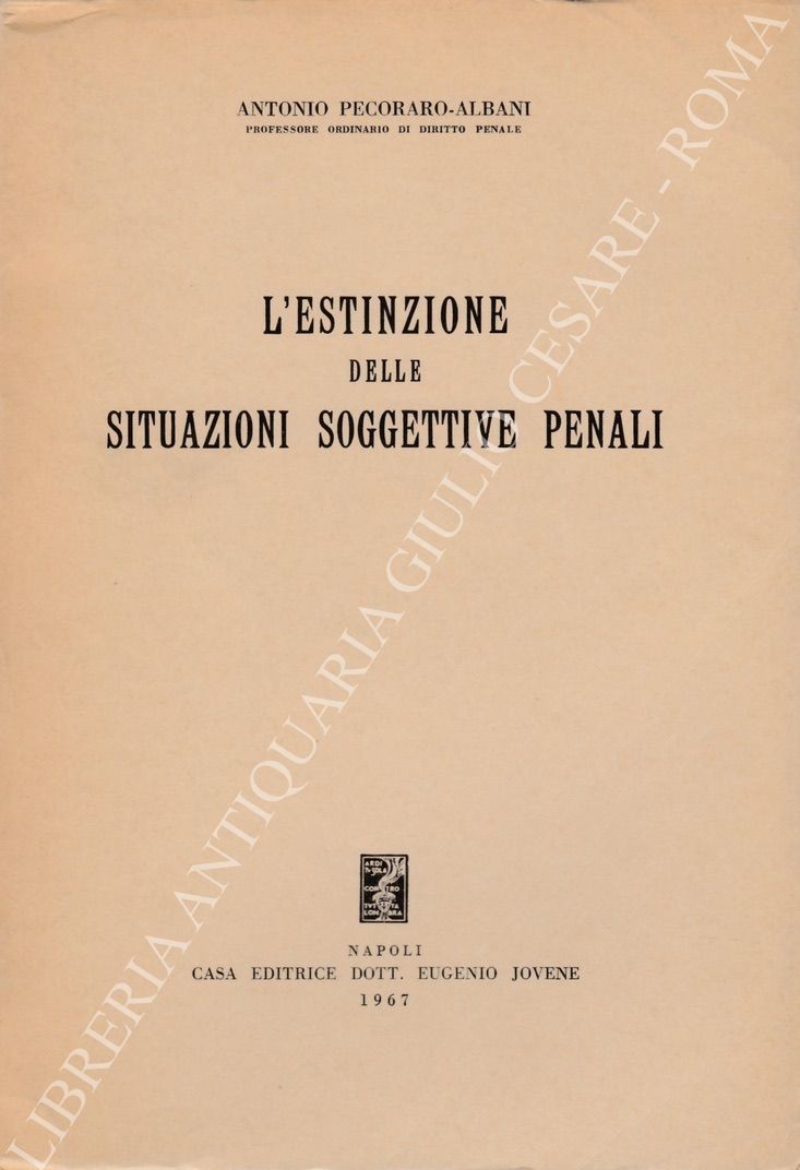 L'estinzione delle situazioni soggettive penali
