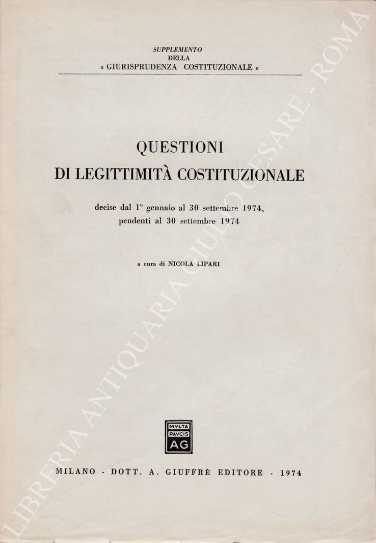 Questioni di legittimità costituzionale