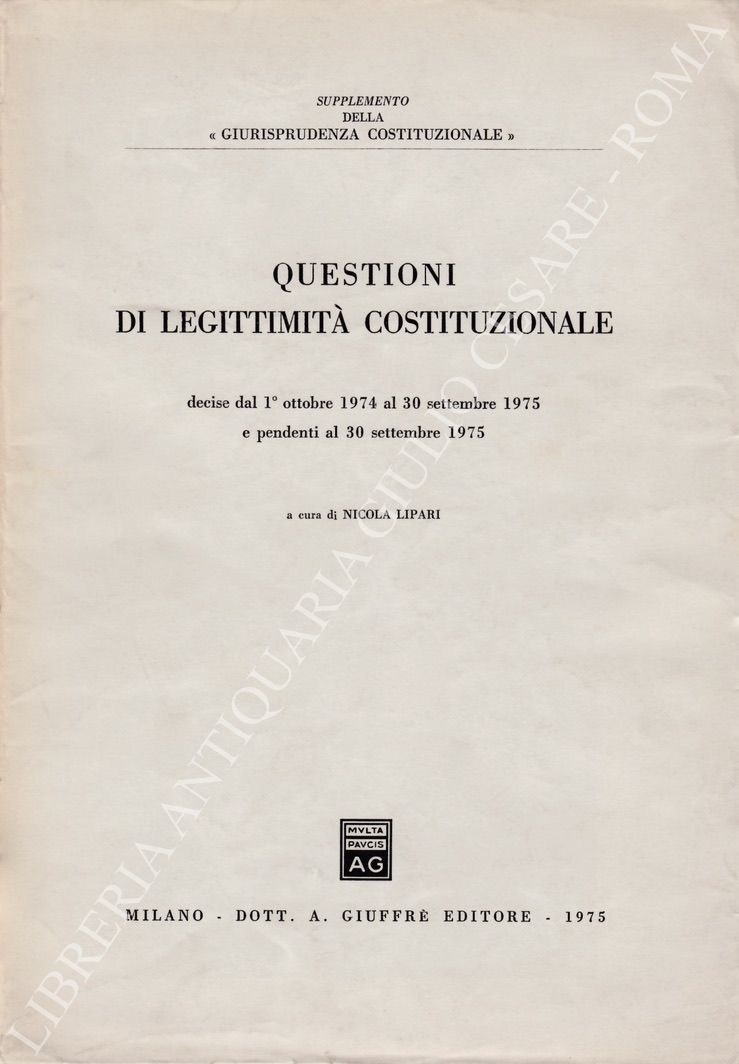 Questioni di legittimità costituzionale