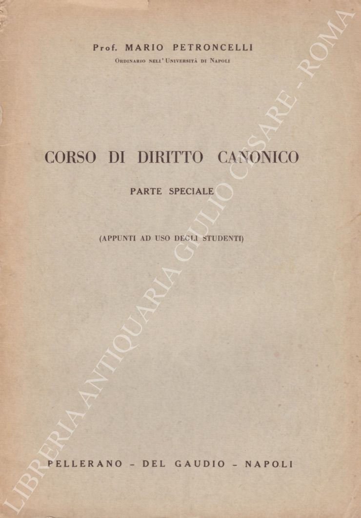 Corso di diritto canonico