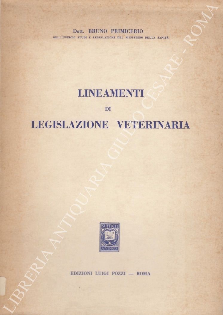 Lineamenti di legislazione veterinaria