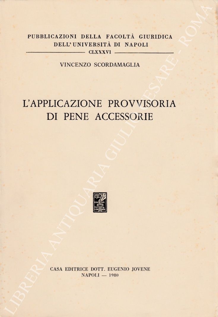 L'applicazione provvisoria di pene accessorie