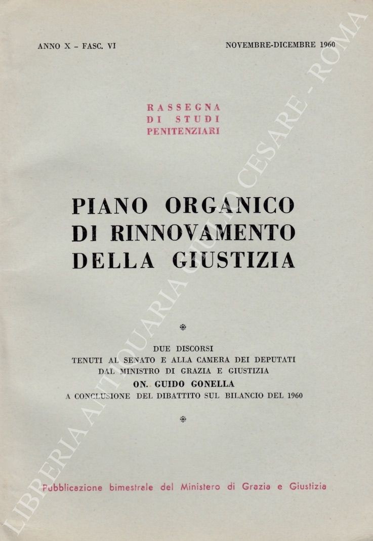 Piano organico di rinnovamento della giustizia