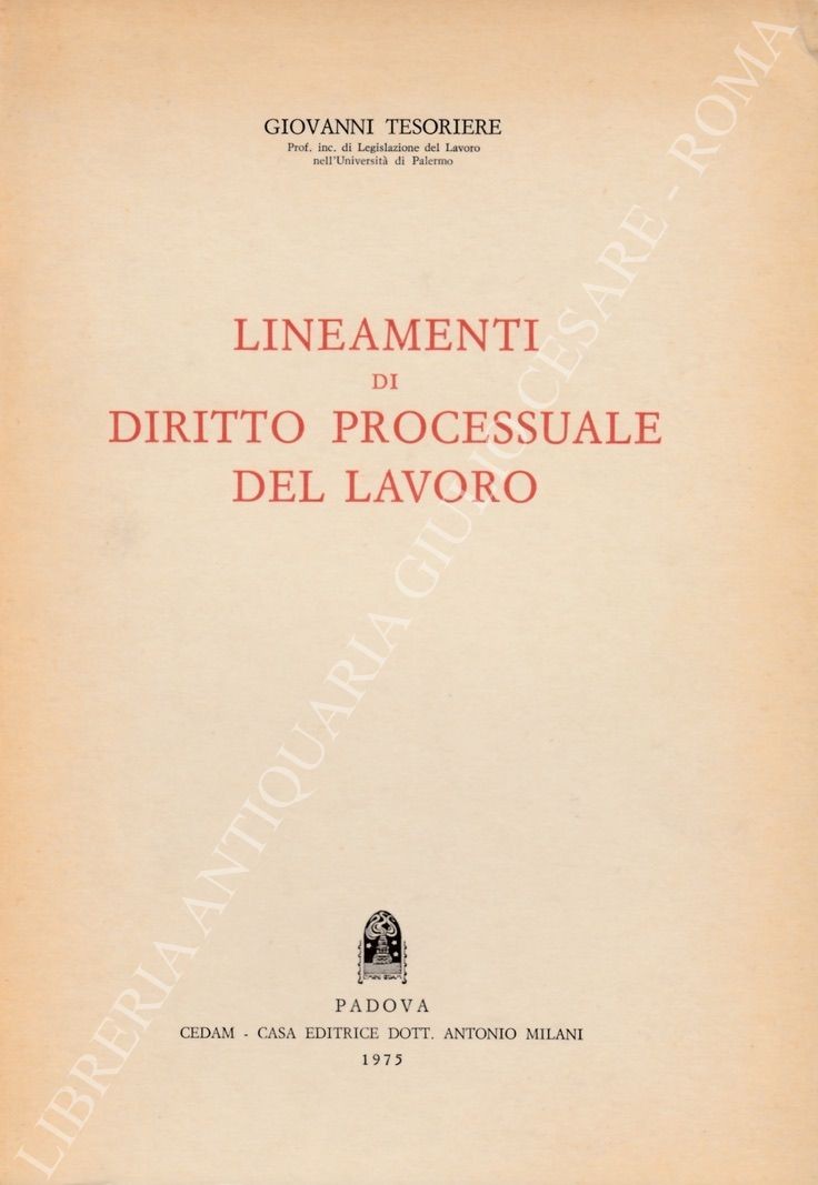 Lineamenti di diritto processuale del lavoro
