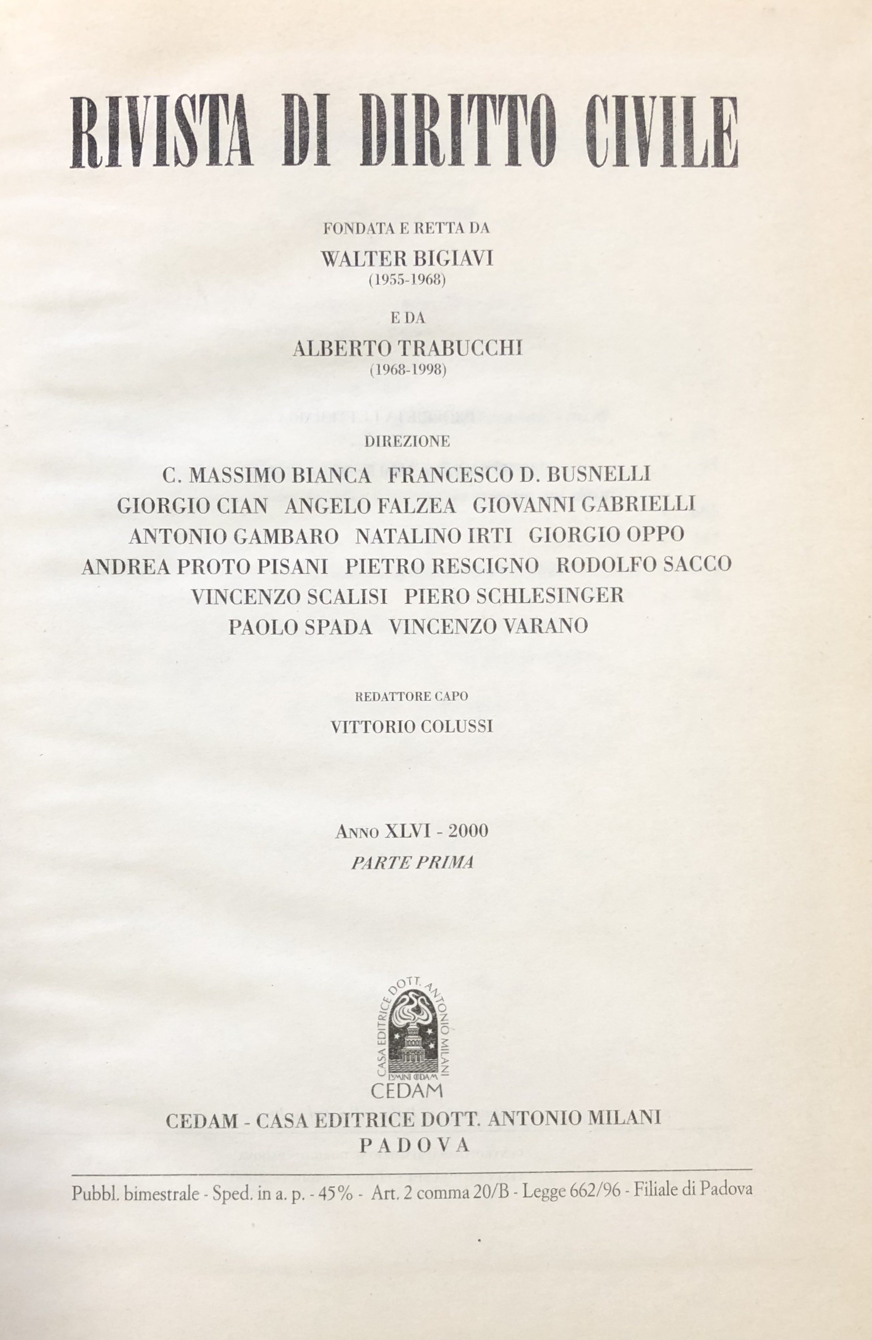 Rivista di diritto civile