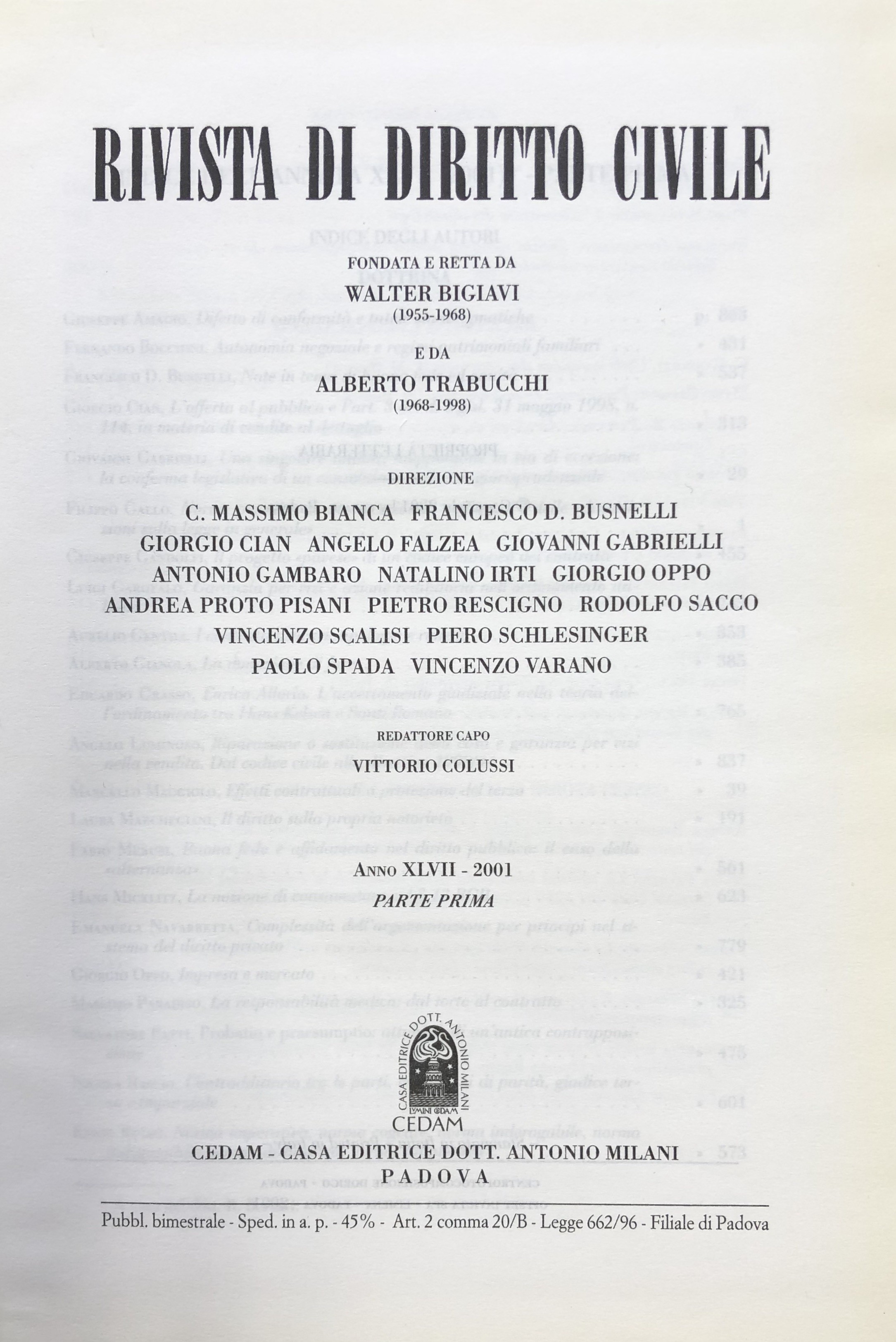 Rivista di diritto civile