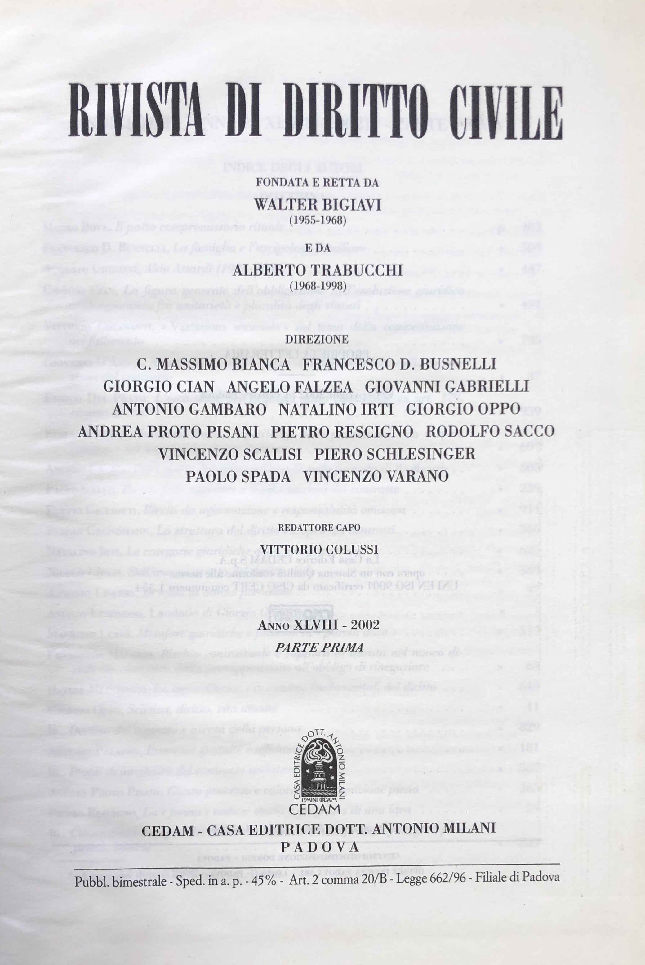 Rivista di diritto civile