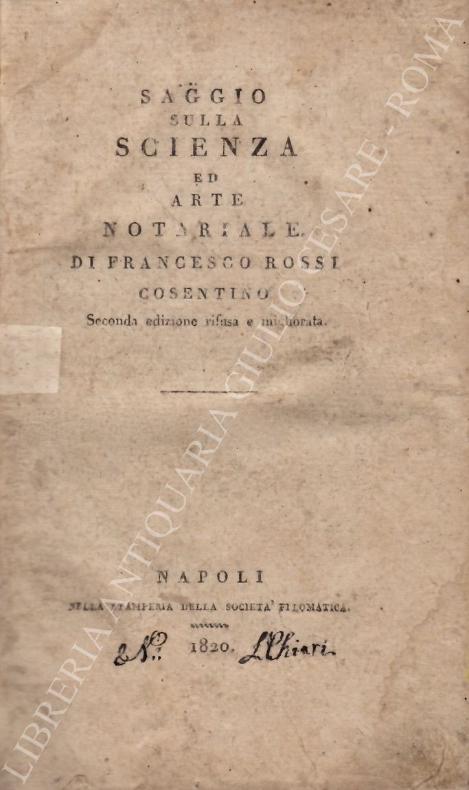 Saggio sulla scienza ed arte notariale