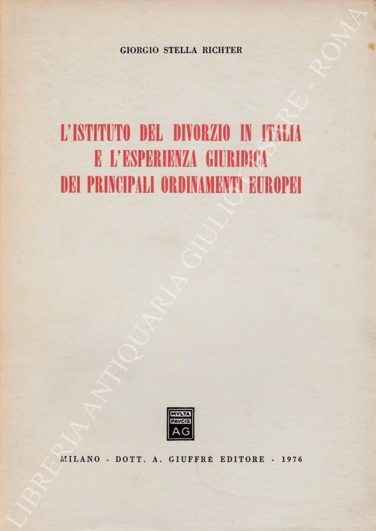 L'istituto del divorzio in Italia e l'esperienza giuridica