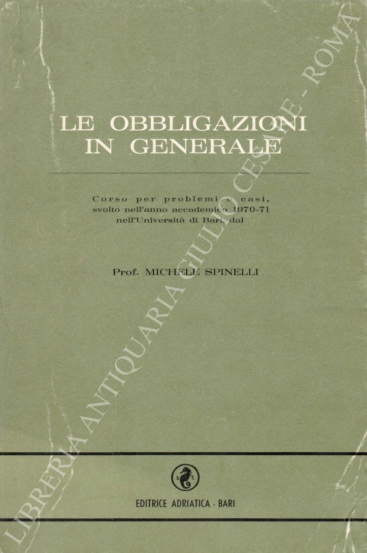 Le obbligazioni in generale
