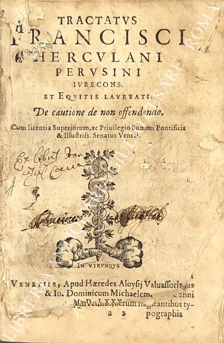 Tractatus Francisci Herculani Perusini Iurecons. et Equitis Laureati