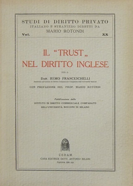 Il trust nel diritto inglese