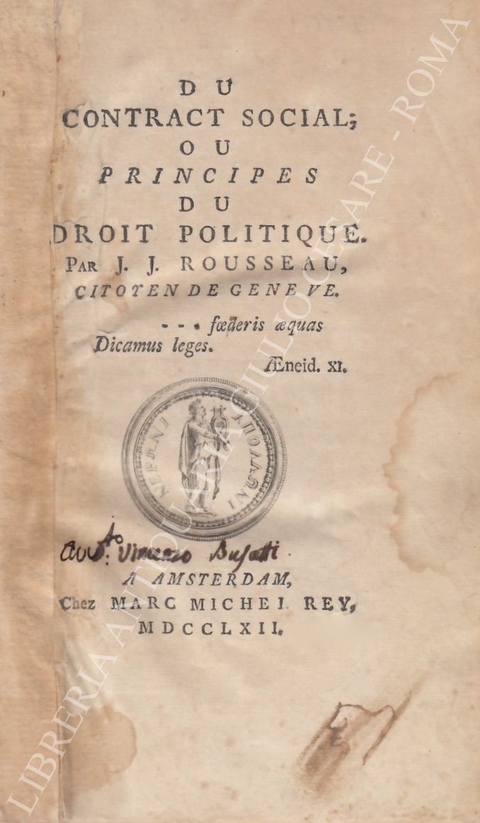 Du contract social ou principes du droit politique