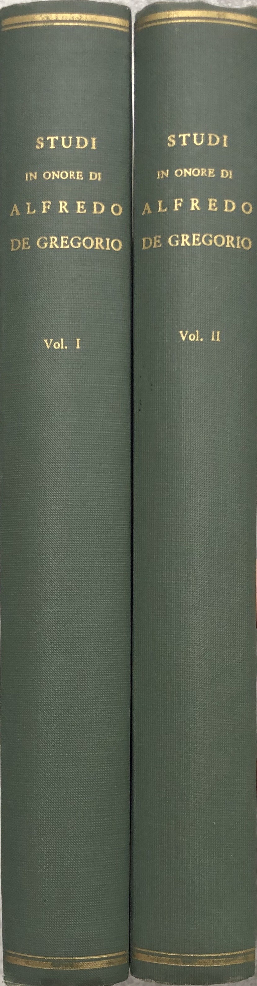 Studi in onore di Alfredo De Gregorio