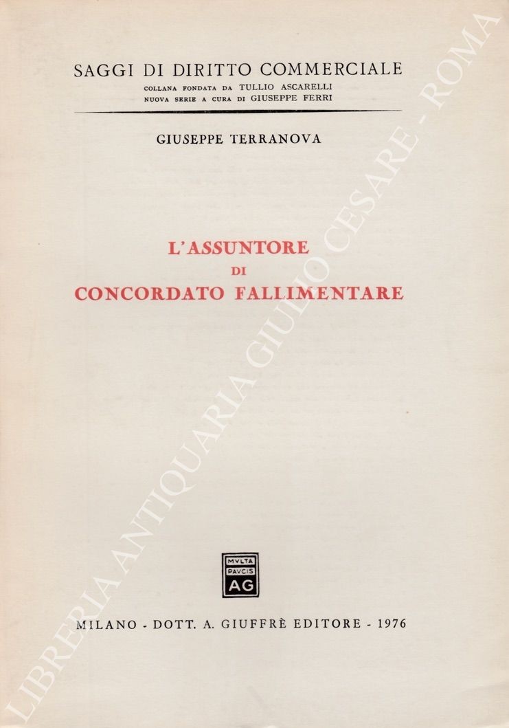 L'assuntore di concordato fallimentare
