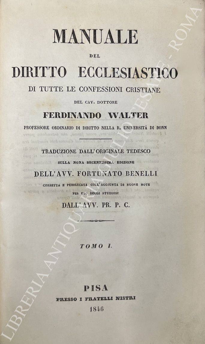Manuale del diritto ecclesiastico