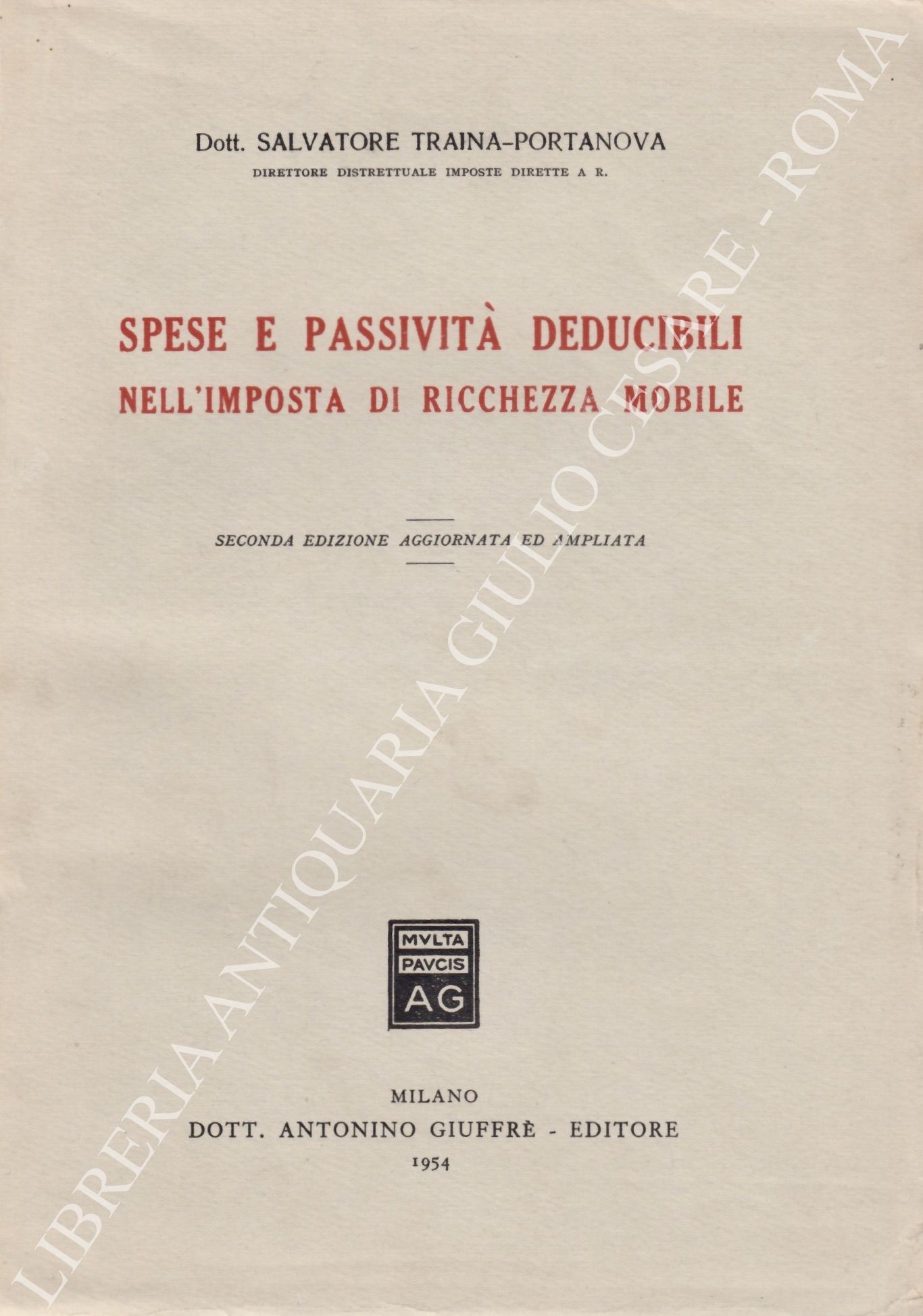 Spese e passività deducibili nell'imposta di ricchezza mobile