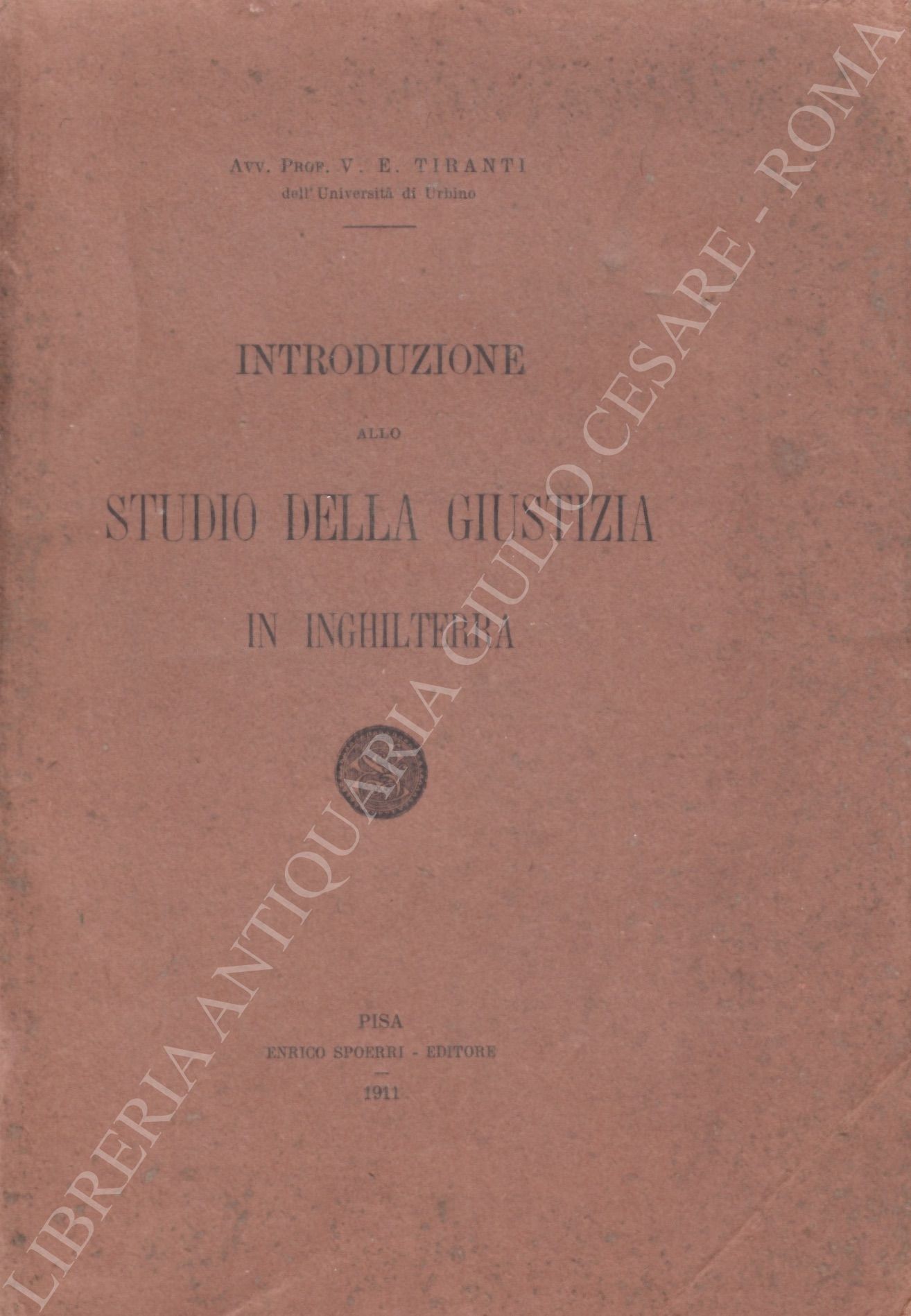 Introduzione allo studio della giustizia in Inghilterra