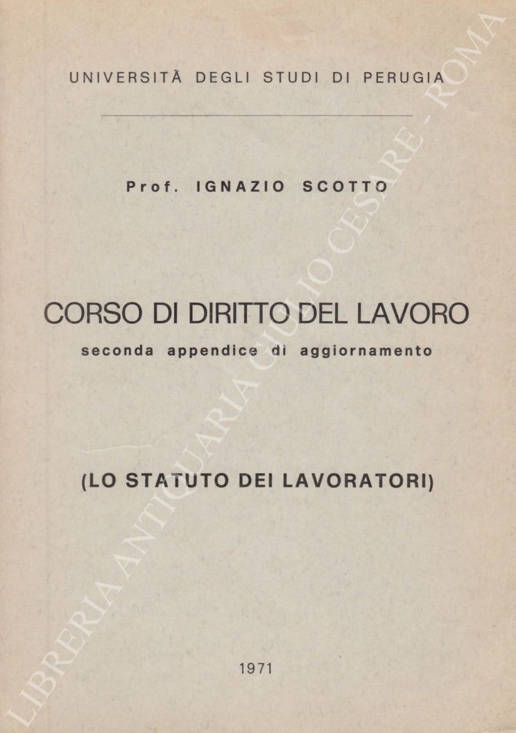 Corso di diritto del lavoro