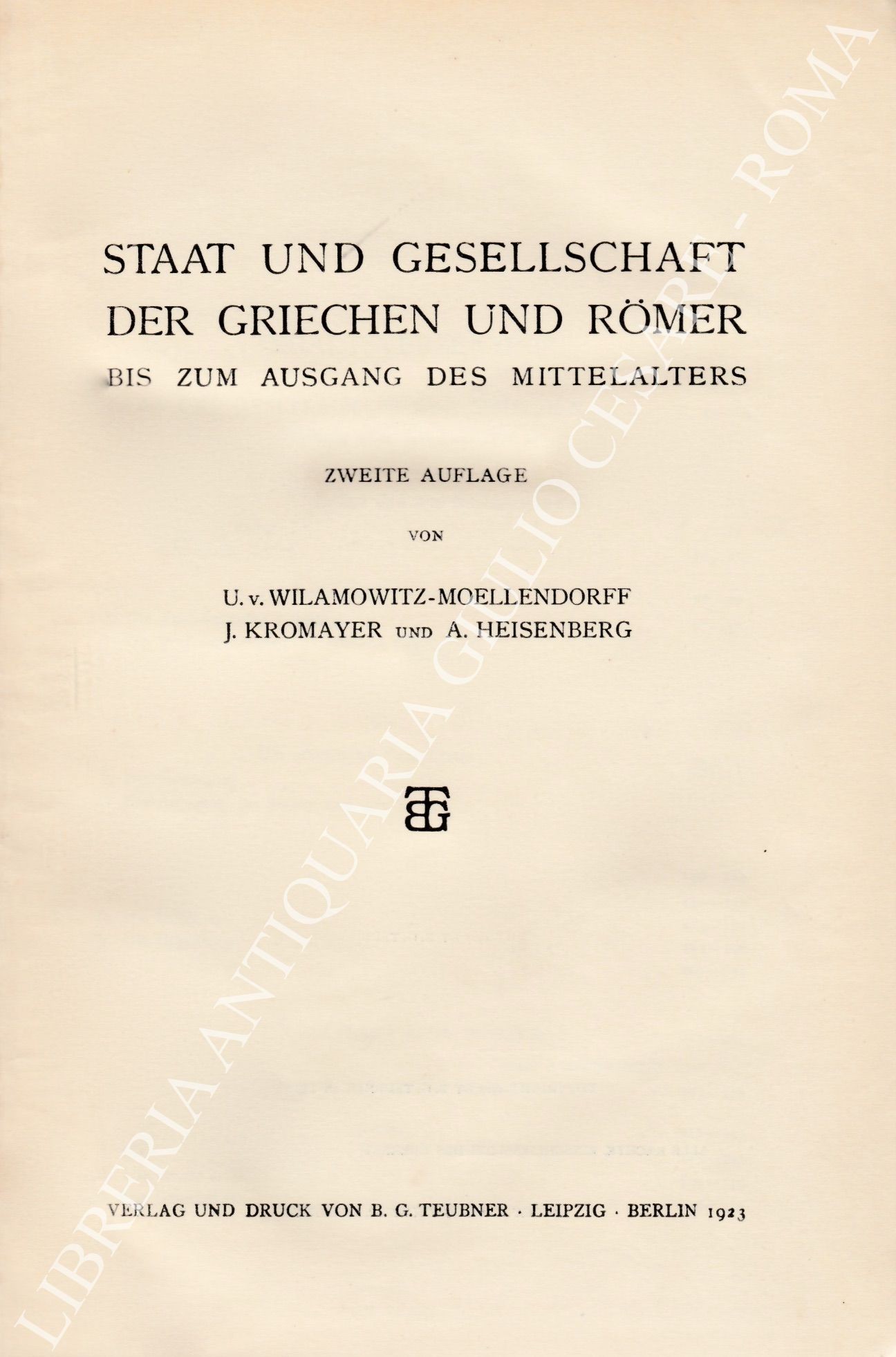 Staat und gesellschaft der Griechen und Romer