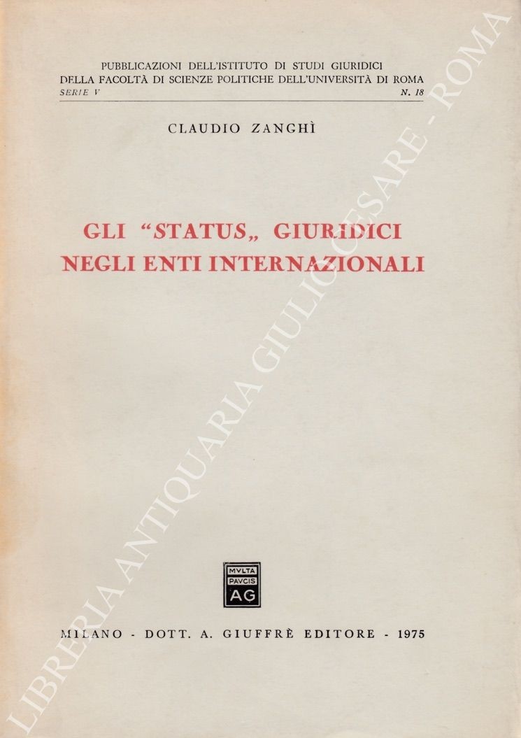 Gli "status" giuridici negli enti internazionali