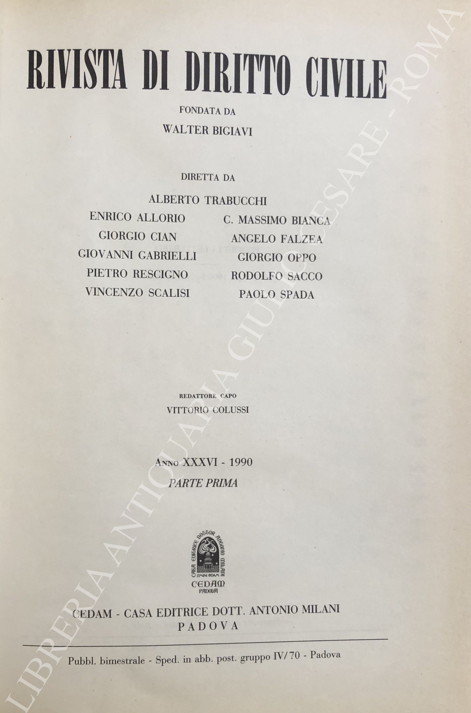 Rivista di diritto civile.