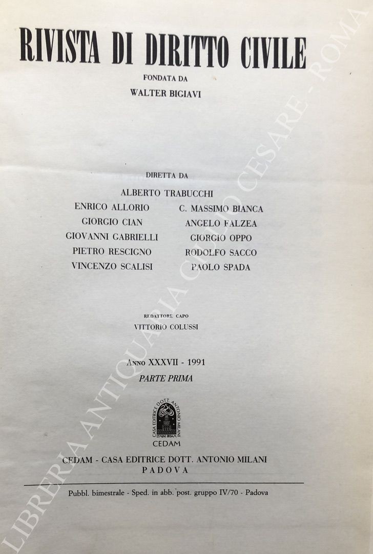 Rivista di diritto civile.