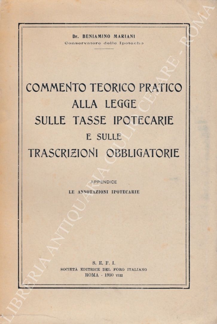 Commento teorico pratico alla legge sulle tasse