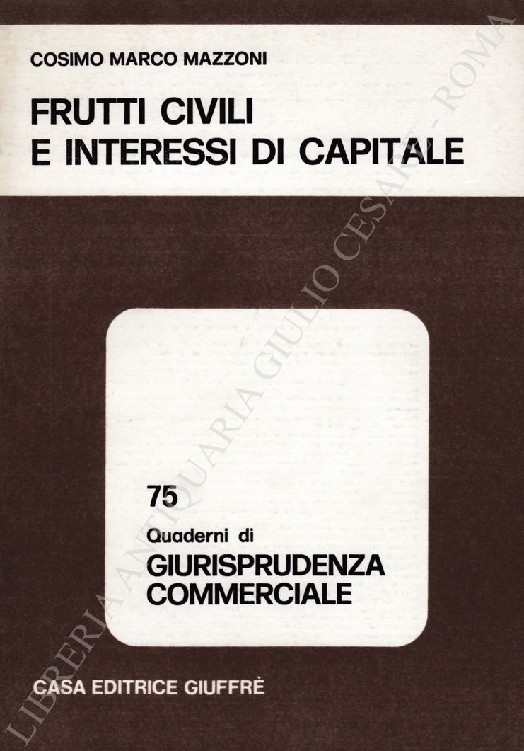 Frutti civili e interessi di capitale