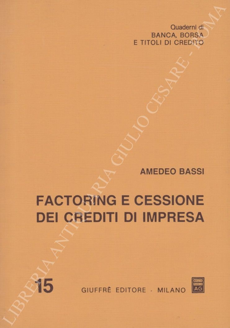 Factoring e cessione dei crediti d'impresa