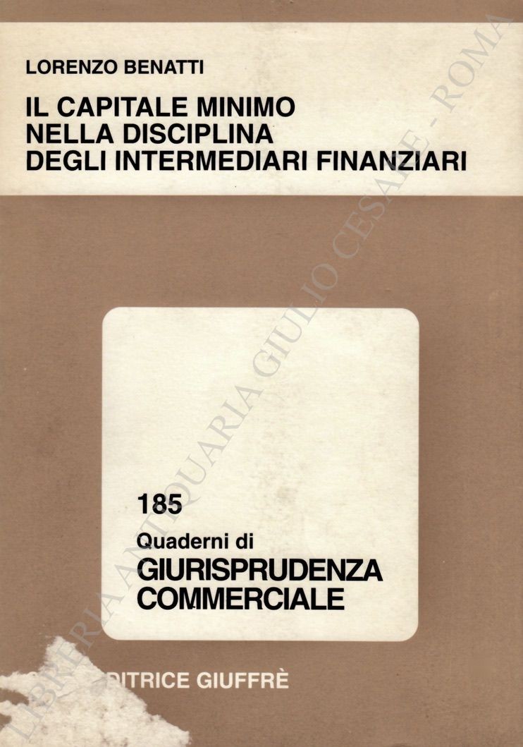 Il capitale minimo nella disciplina degli intermediari finanziari