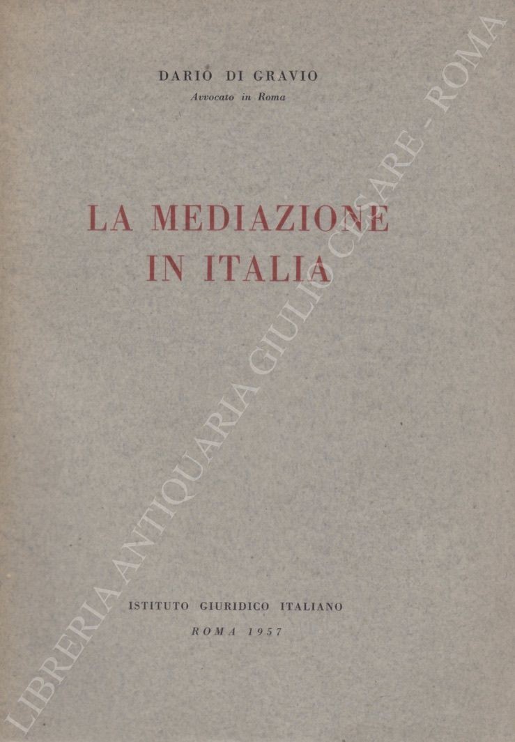 La mediazione in Italia