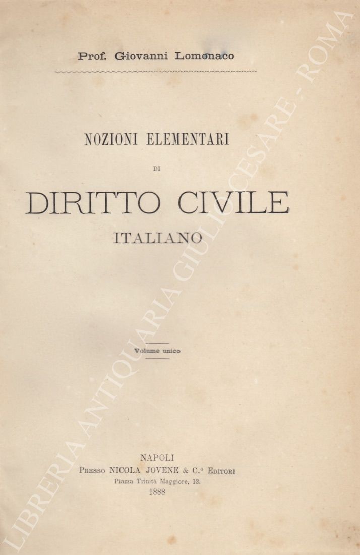 Nozioni elementari di diritto civile italiano