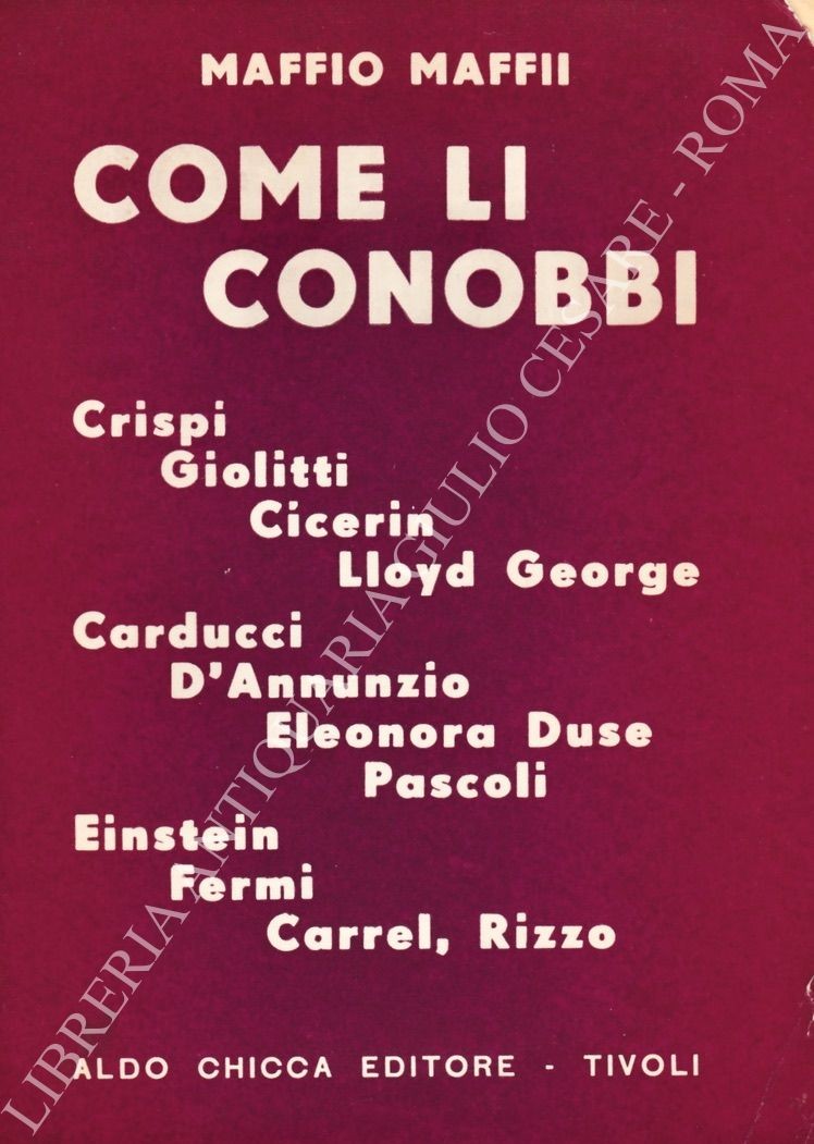 Come li conobbi