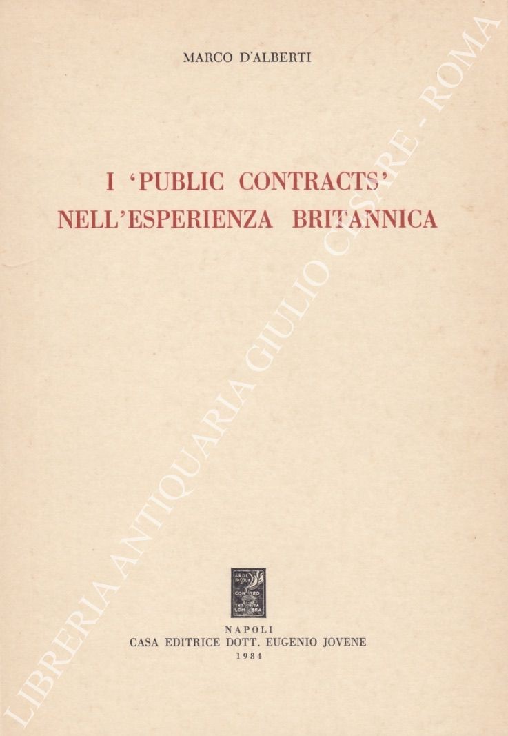 I "public contracts" nell'esperienza britannica