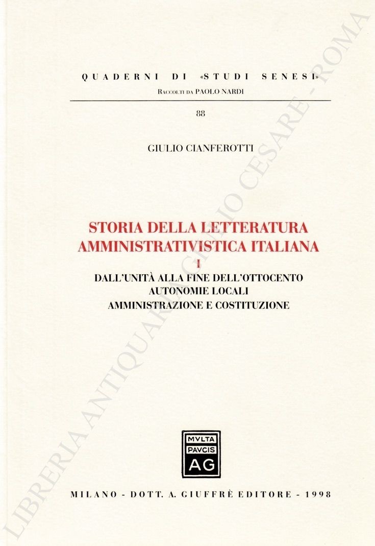 Storia della letteratura amministrativistica italiana