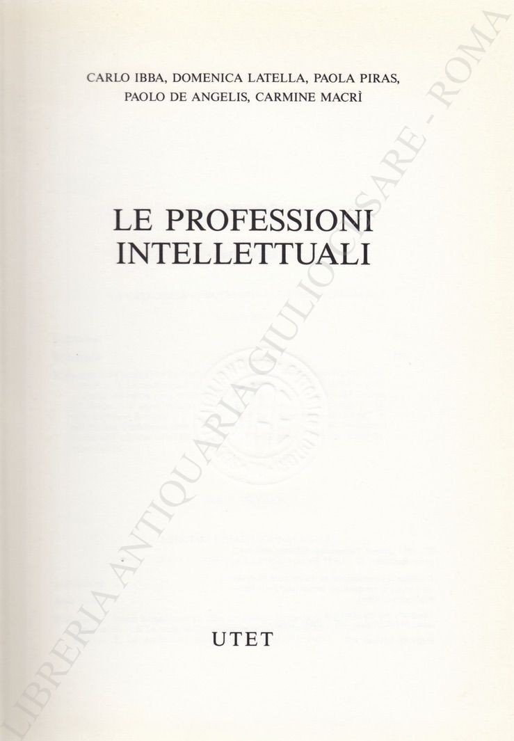 Le professioni intellettuali