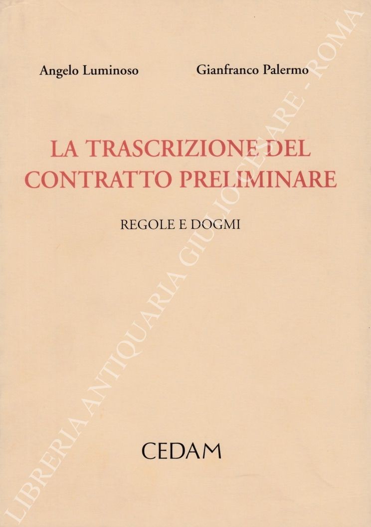 La trascrizione del contratto preliminare