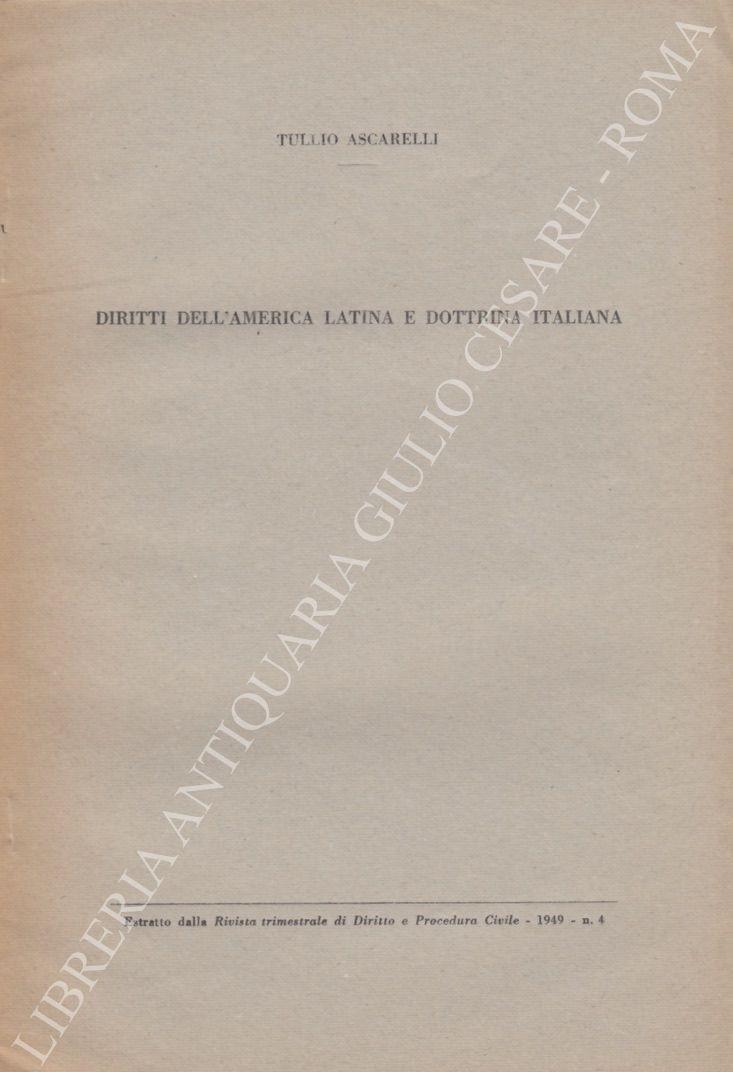 Diritti dell'America latina e dottrina italiana