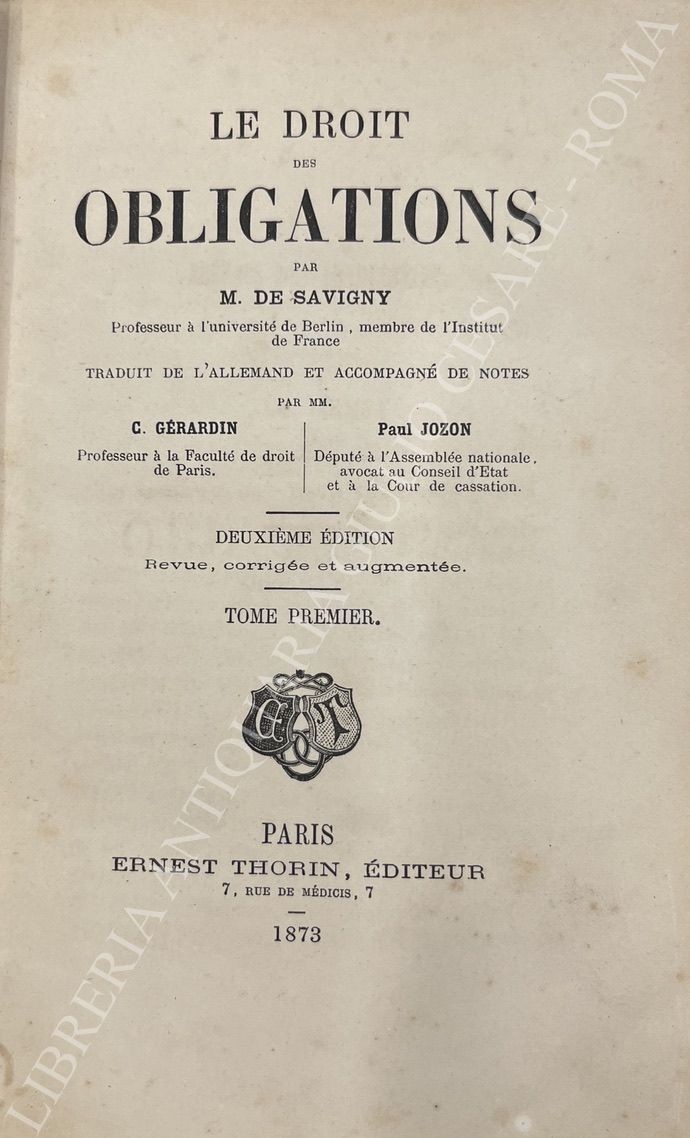 Le droit des obligations