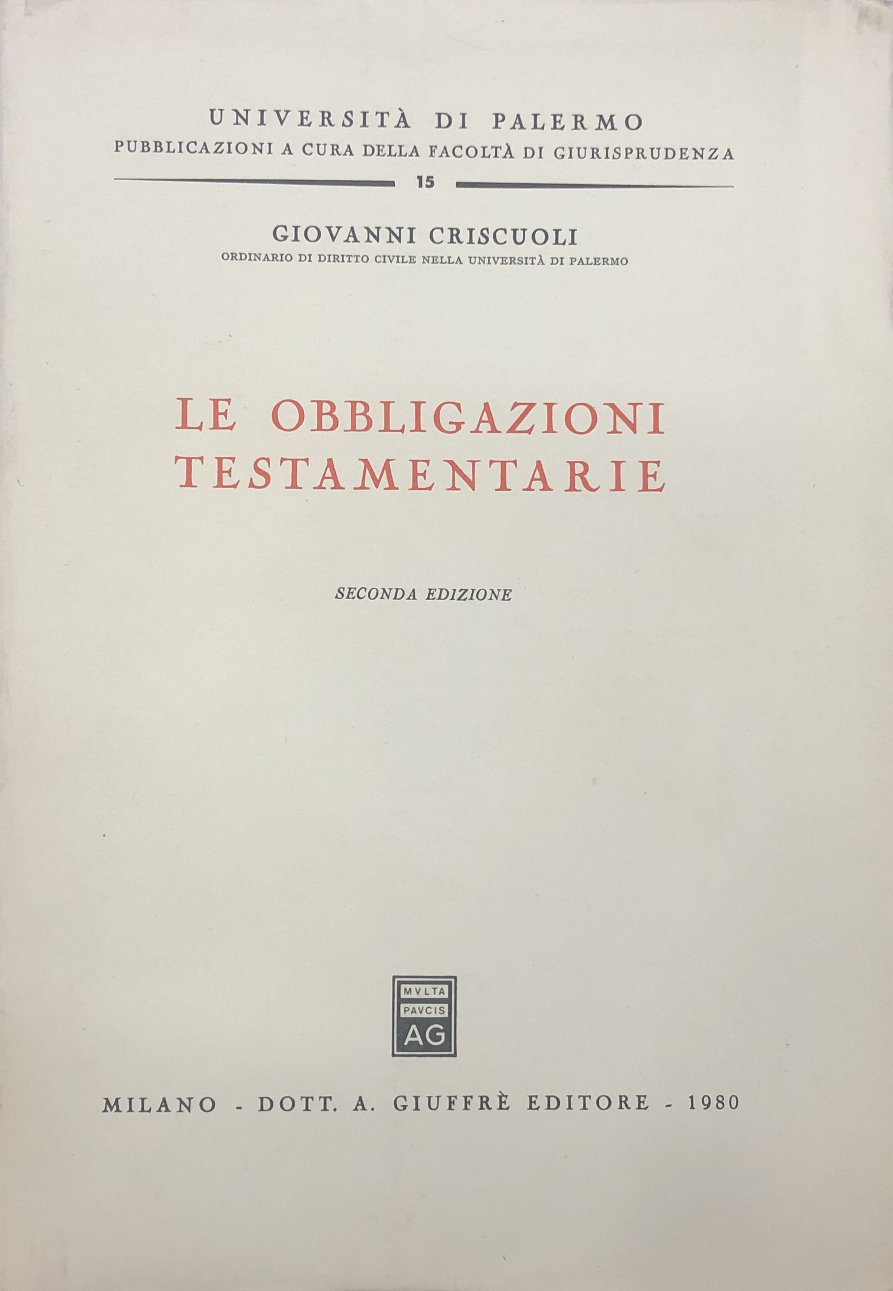 Le obbligazioni testamentarie