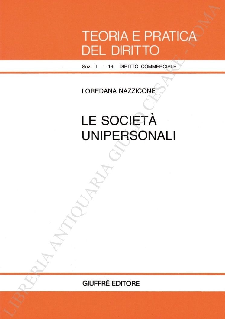 Le società unipersonali