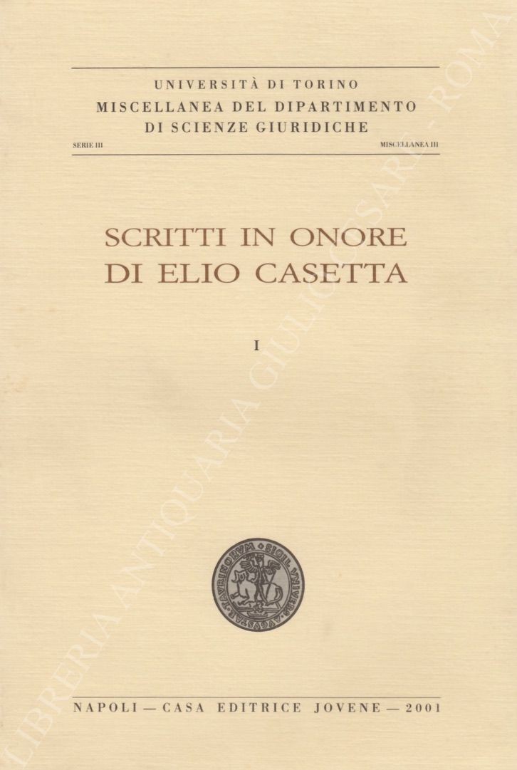 Scritti in onore di Elio Casetta