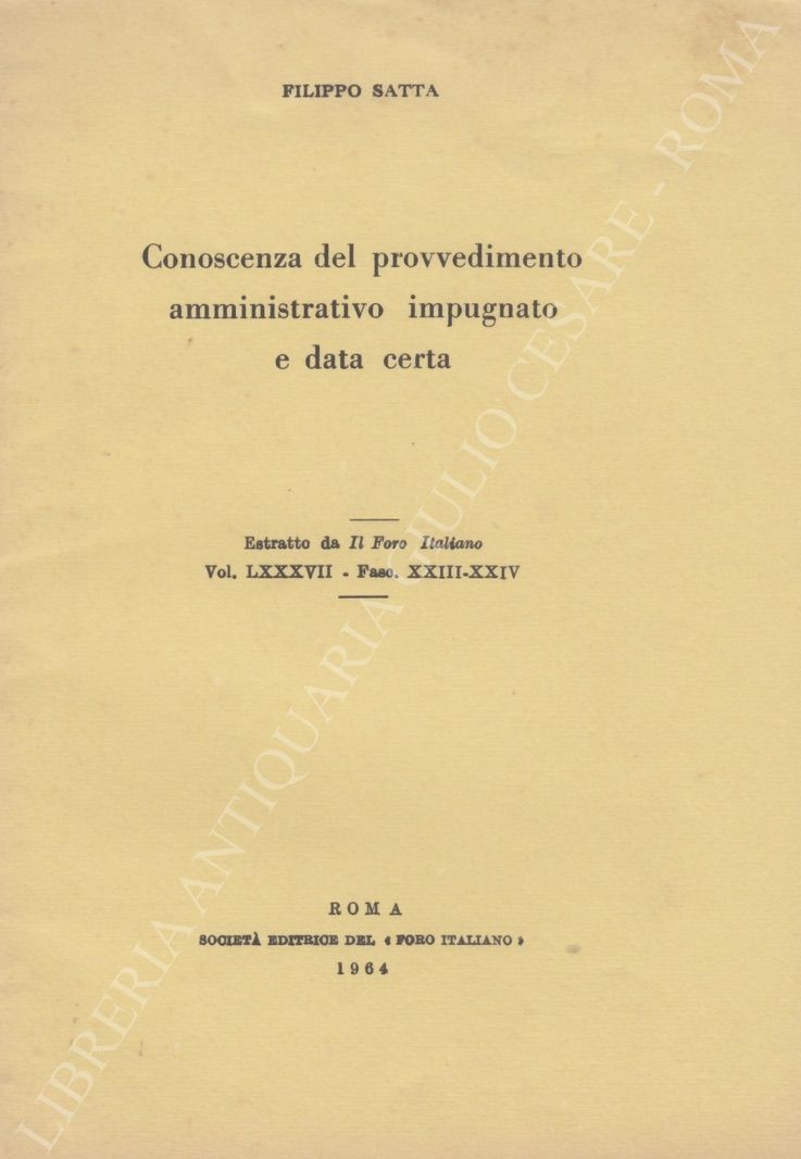 Conoscenza del provvedimento amministrativo inpugnato e data certa