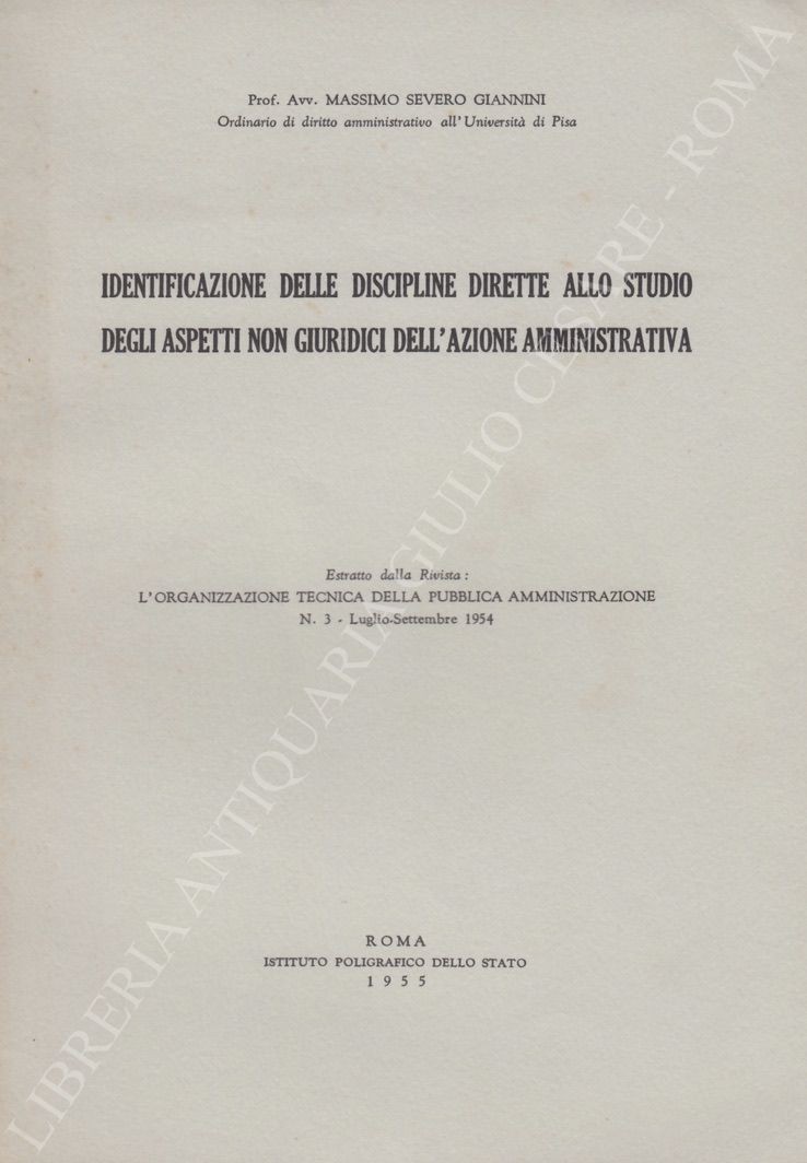 Identificazione delle discipline dirette allo studio