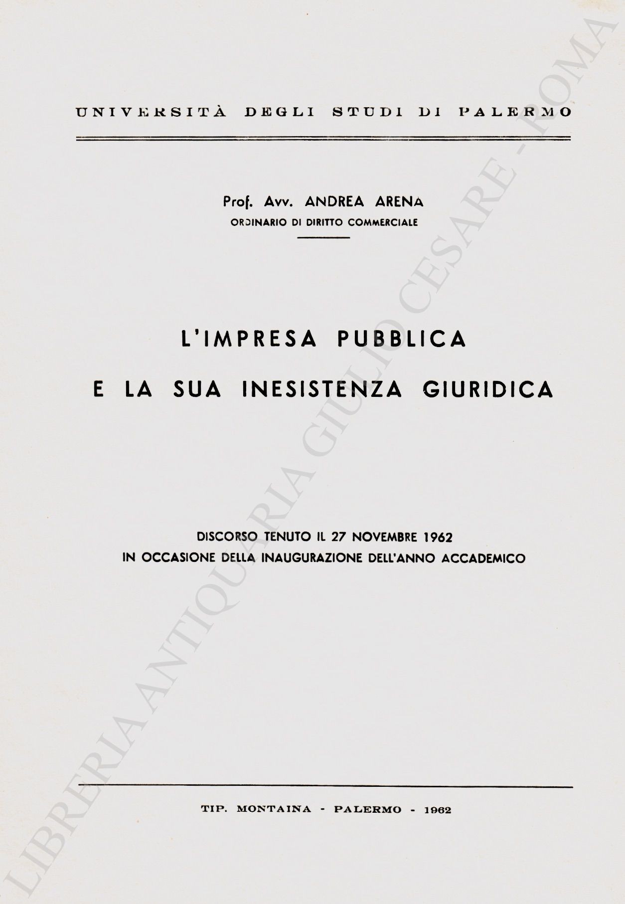 L'impresa pubblica e la sua inesistenza giuridica