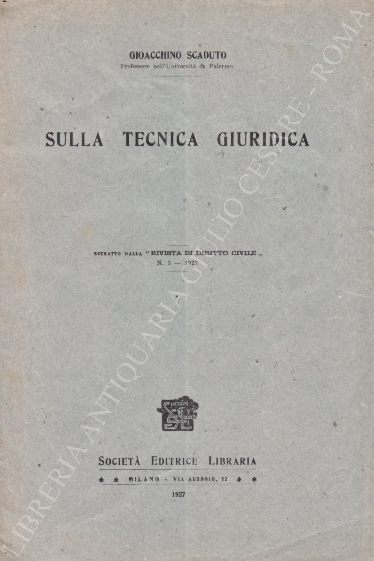 Sulla tecnica giuridica