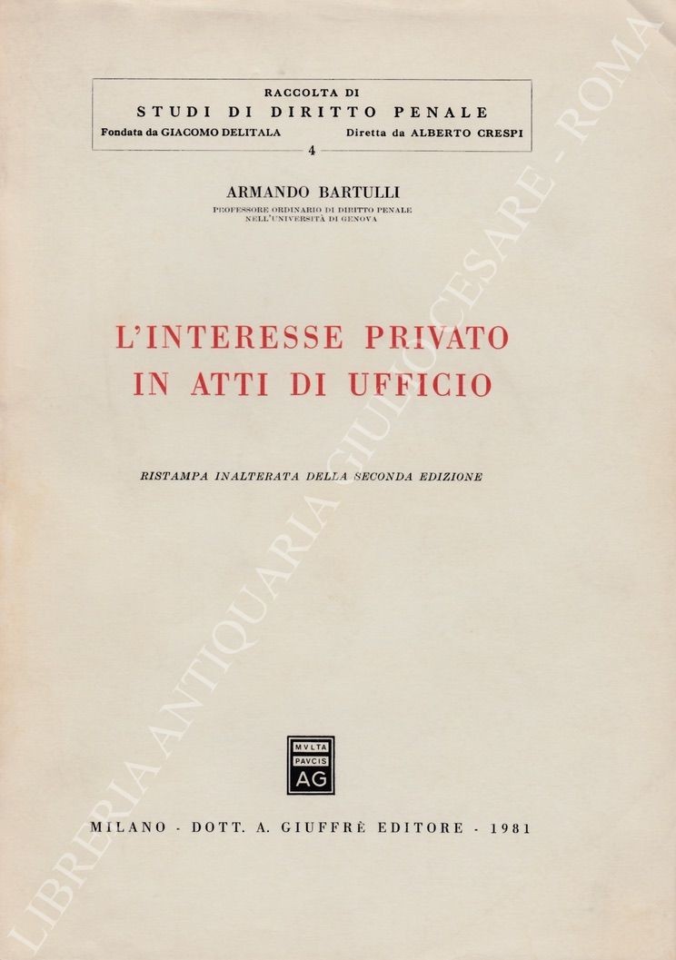 L'interesse privato in atti di ufficio